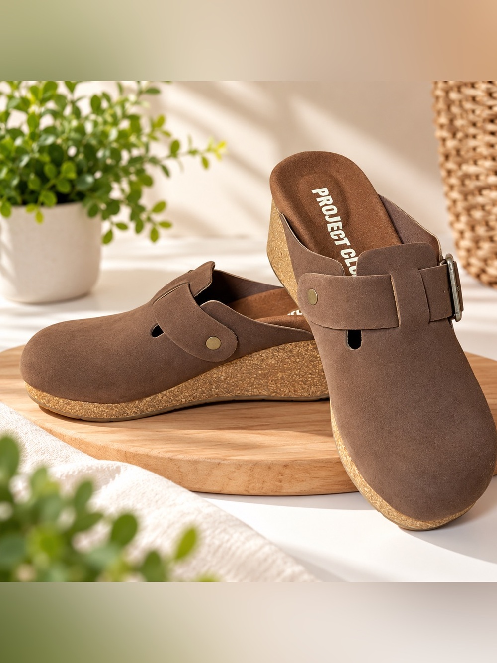 Project Cloud Brown Suede Clogs – Women’s Fall Shoes – NWT